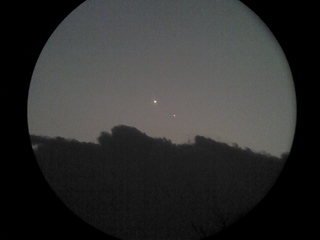 金星と水星の接近